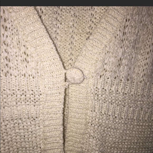 August Silk cream boho one button cardi Large - Picture 6 of 6